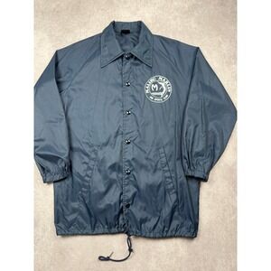 VTG Sports Master Malibu Marlin Coaches Jacket Navy Blue Men S Made in USA SoCal